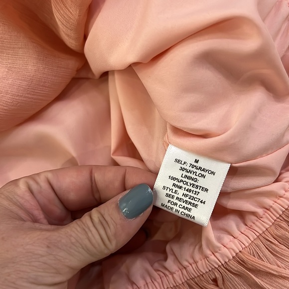 147. HYFVE Light Pink Peasant Top - Picture 6 of 6